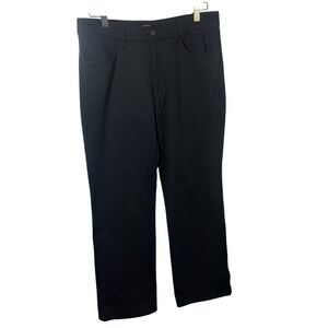 Fendi Roma Amor Ladie Trouser 32 Black Straight Leg Made in Italy Polyamide Pant